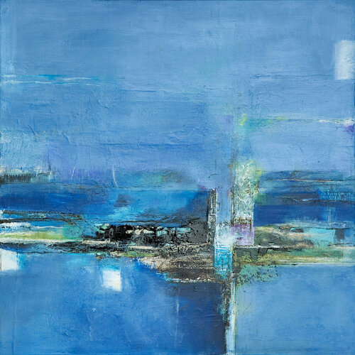 Pfad in Blau by Birgit Theissen-Becker, Painting for Sale on Select