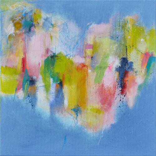 Farbpoesie II (Garden in the Sky) by Birgit Theissen-Becker, Painting for Sale on Select