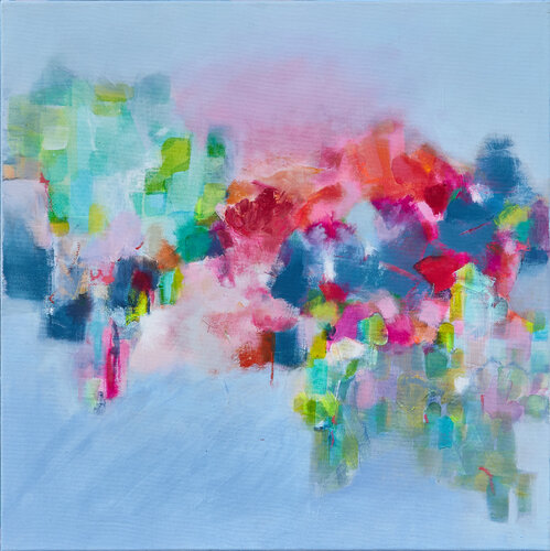 Farbpoesie I (Floating Garden) by Birgit Theissen-Becker, Painting for Sale on Select