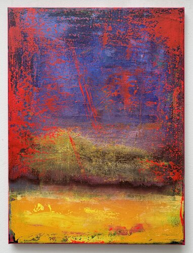 Between flame and blue. by Viki Smoliar, Painting for Sale on Select