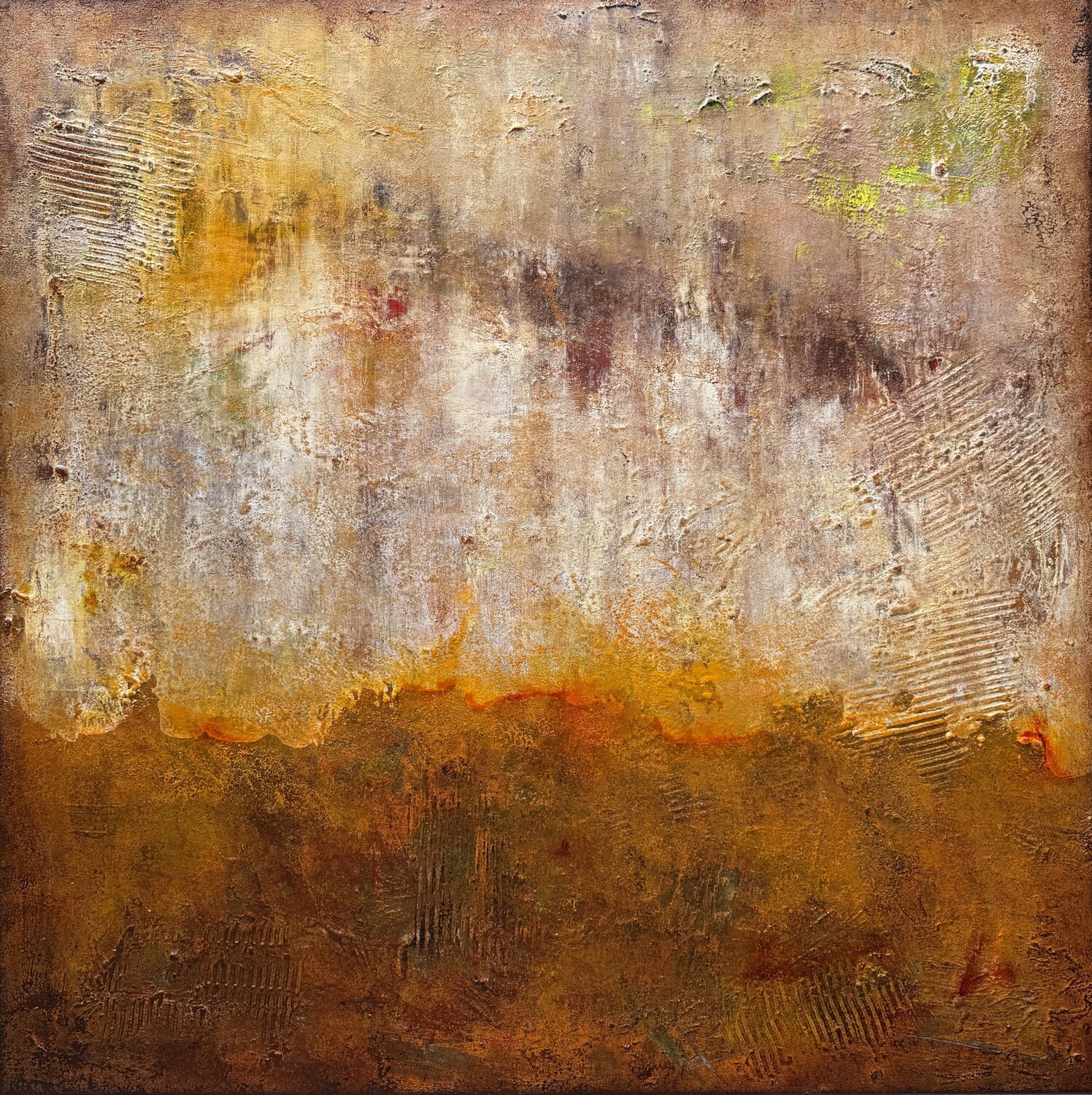 “On the Edge of Fire” Viki Smoliar Original painting for sale