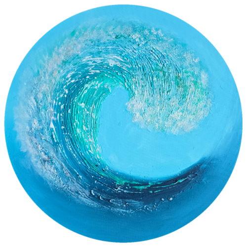 AZUR WAVE #2 by Elena Gozunova, Painting for Sale on Select