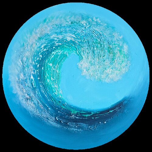 AZUR WAVE #2 by Elena Gozunova, Painting for Sale on Select
