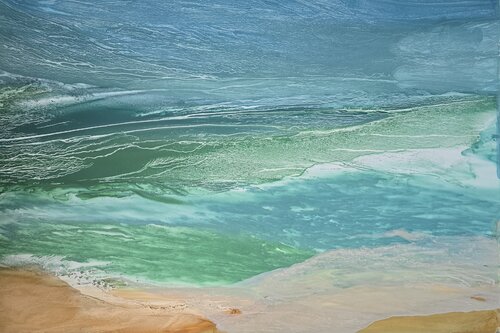 Infinity waves #2. Abstract Seascape by Elena Gozunova, Drawing for Sale on Select