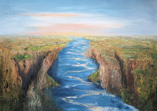 Canyon by Elena Gozunova, Painting for Sale on Select