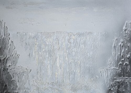 White waterfall by Elena Gozunova, Painting for Sale on Select