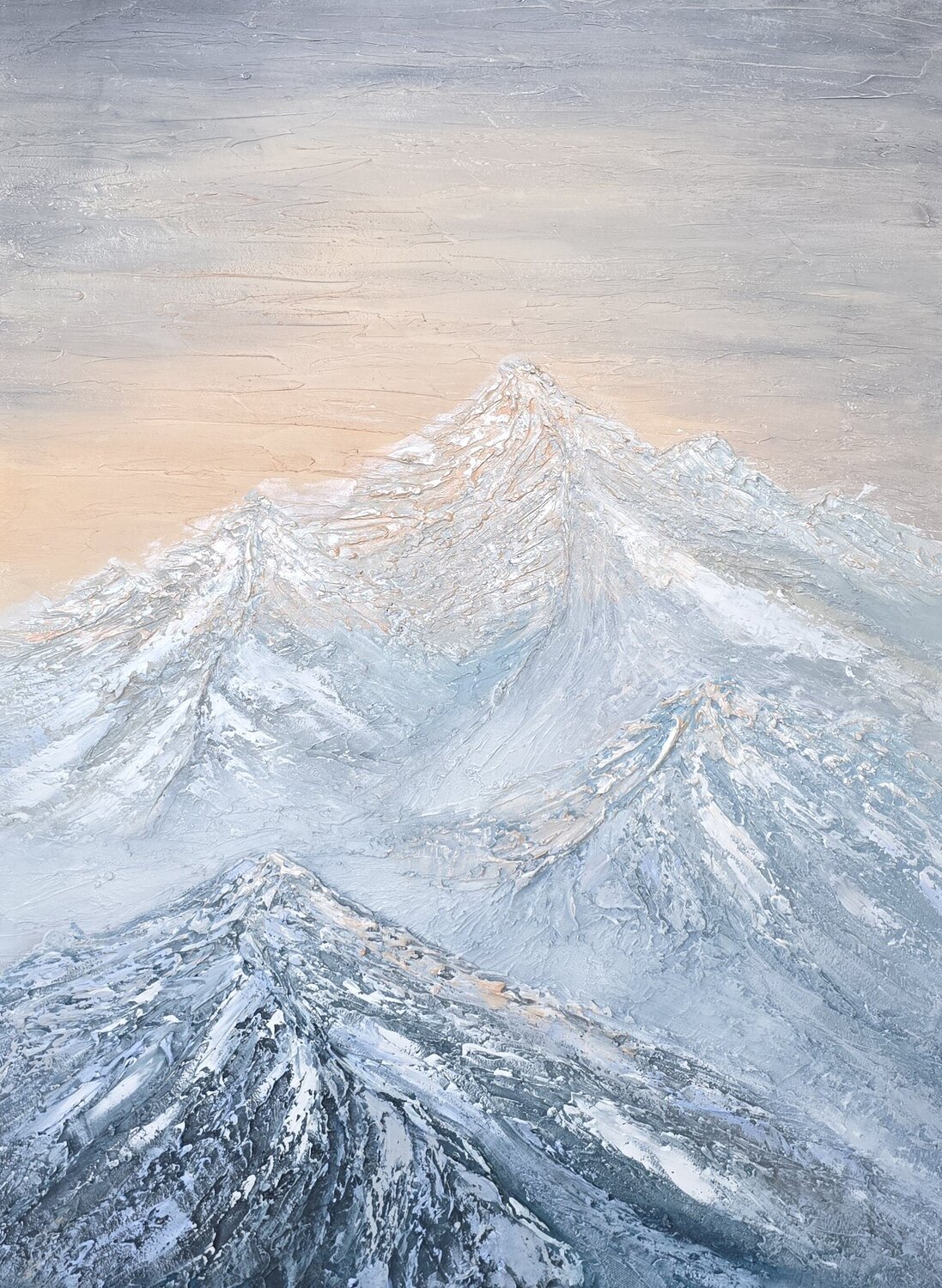 MOUNTAIN'S SUNSET Elena Gozunova Original painting for sale