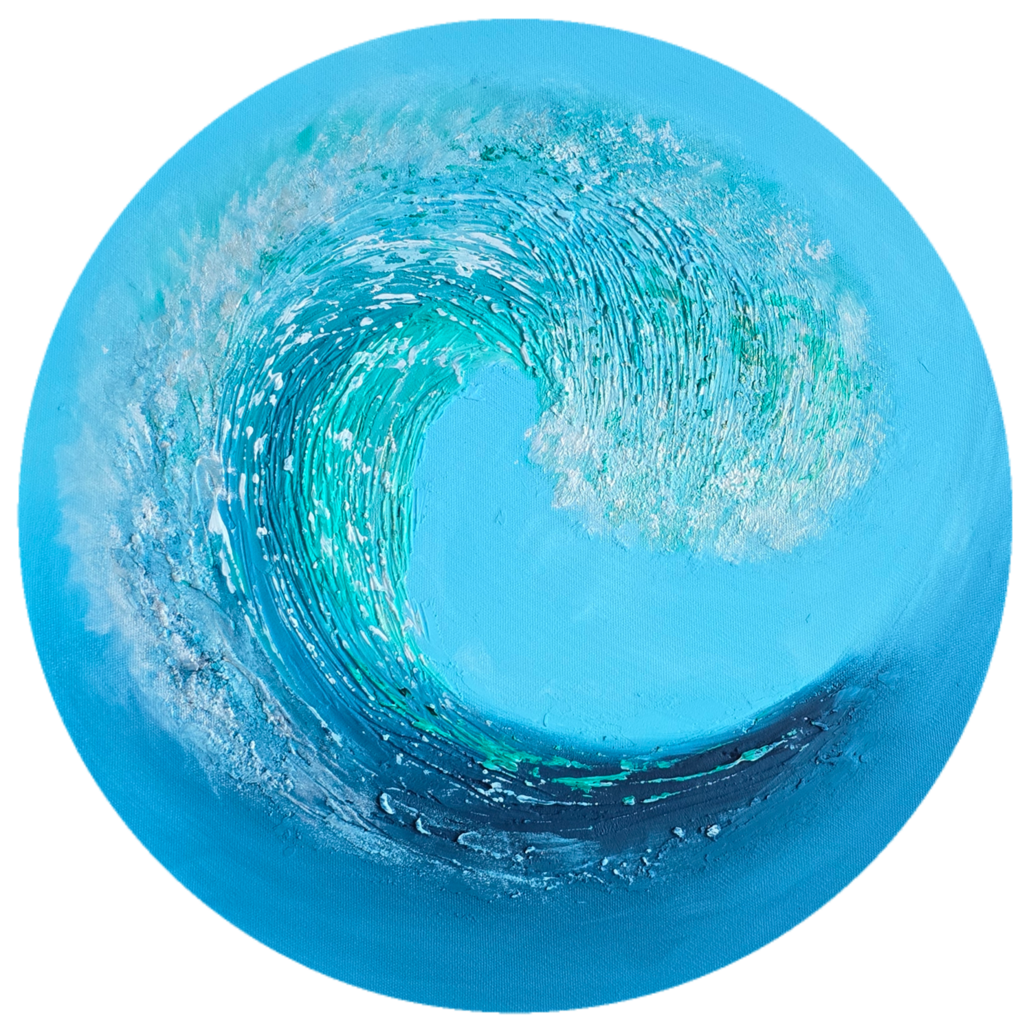 AZUR WAVE #2 Elena Gozunova Original painting for sale