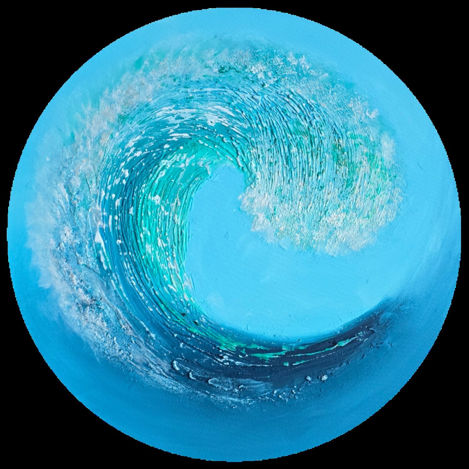 AZUR WAVE #2 Elena Gozunova Original painting for sale