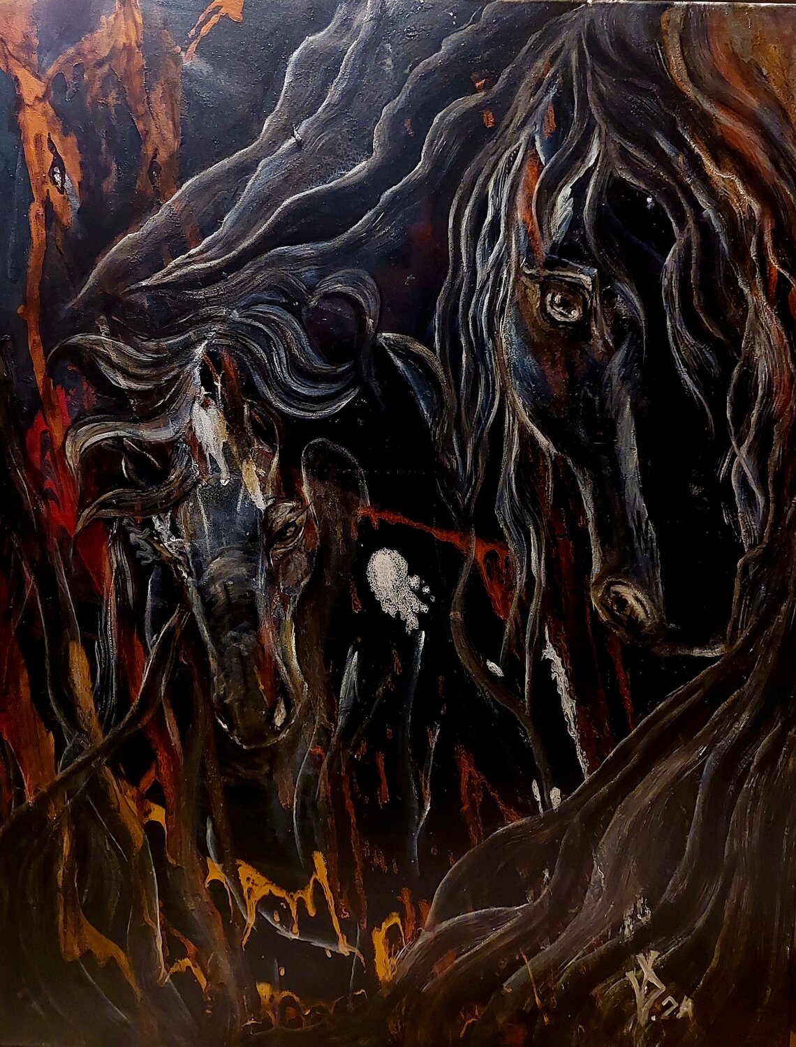 Strength Viktoria Dragon Original painting for sale