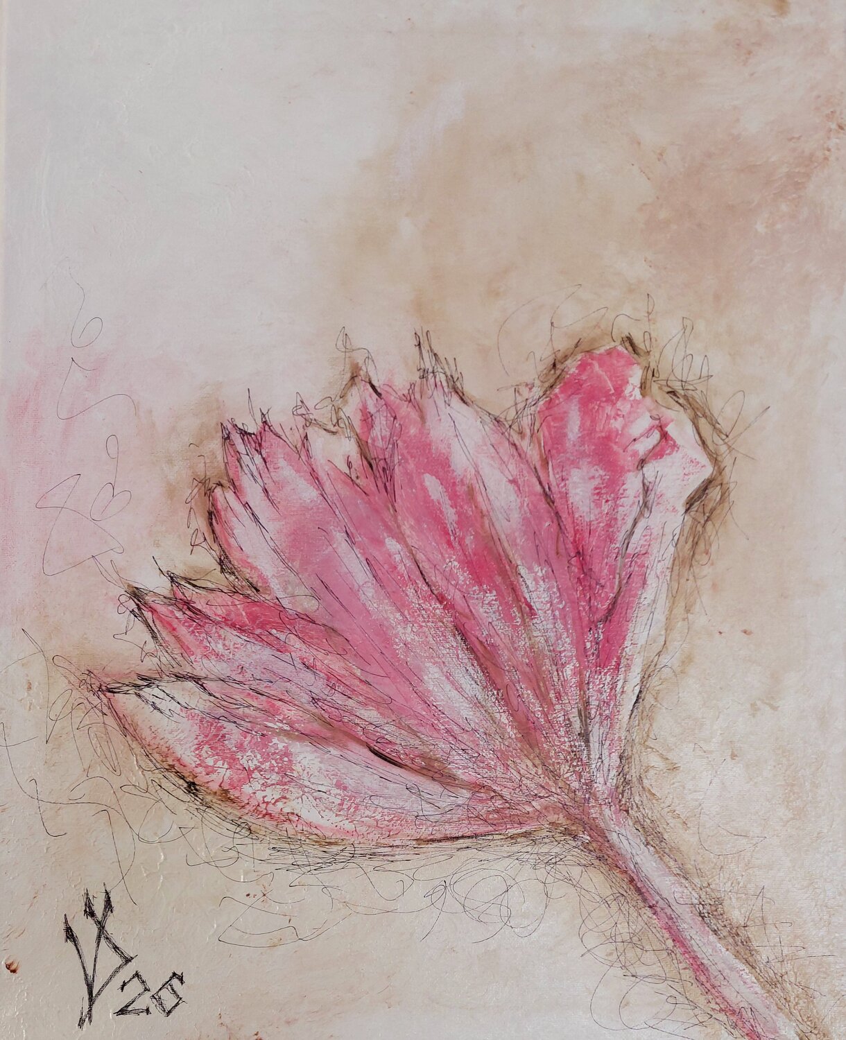 Quiet Tenderness 1 Viktoria Dragon Original painting for sale