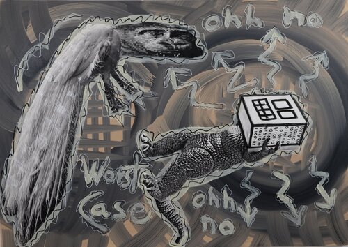 "ohh no worst case" by Thomas Kelm, Painting for Sale on Select