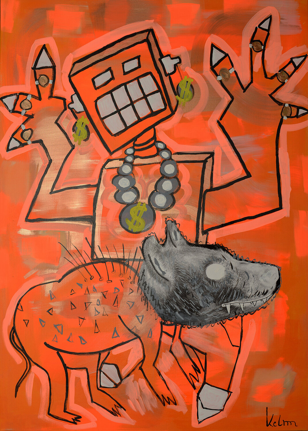 Gang AI Thomas Kelm Original painting for sale