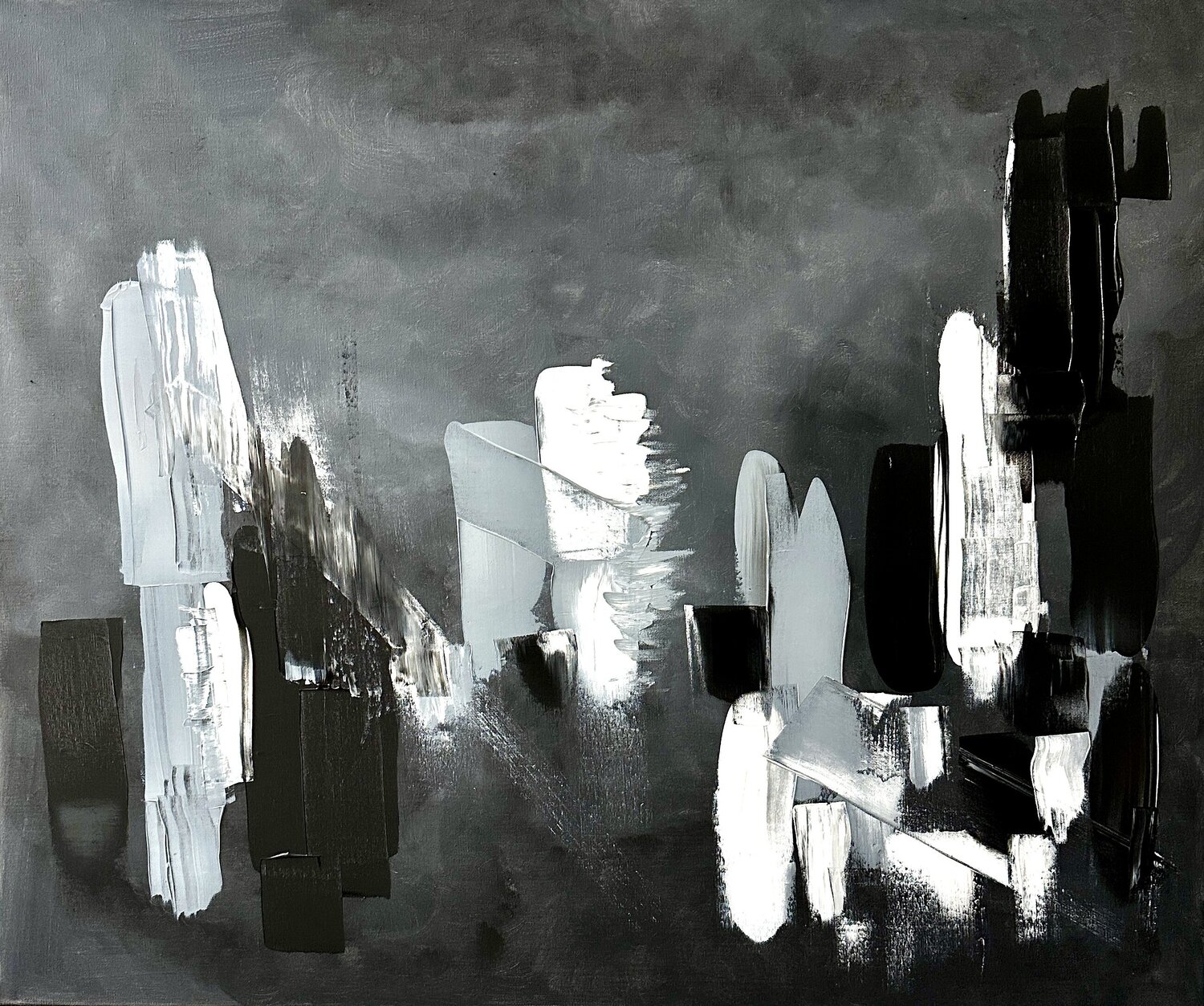 UNTER DRUCK II – Verschiebung (Displacement) Rhea Callen Original painting for sale