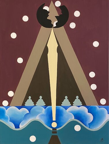 La spada di San Michele by Anette Zeltner, Painting for Sale on Select