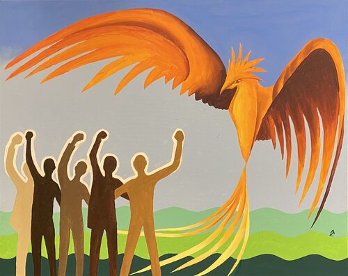 All of us by Anette Zeltner, Painting for Sale on Select