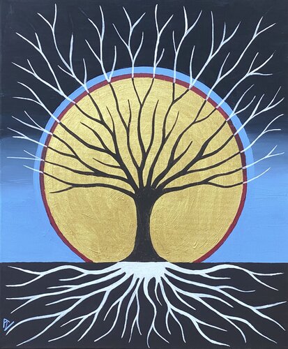 Albero blu by Anette Zeltner, Painting for Sale on Select