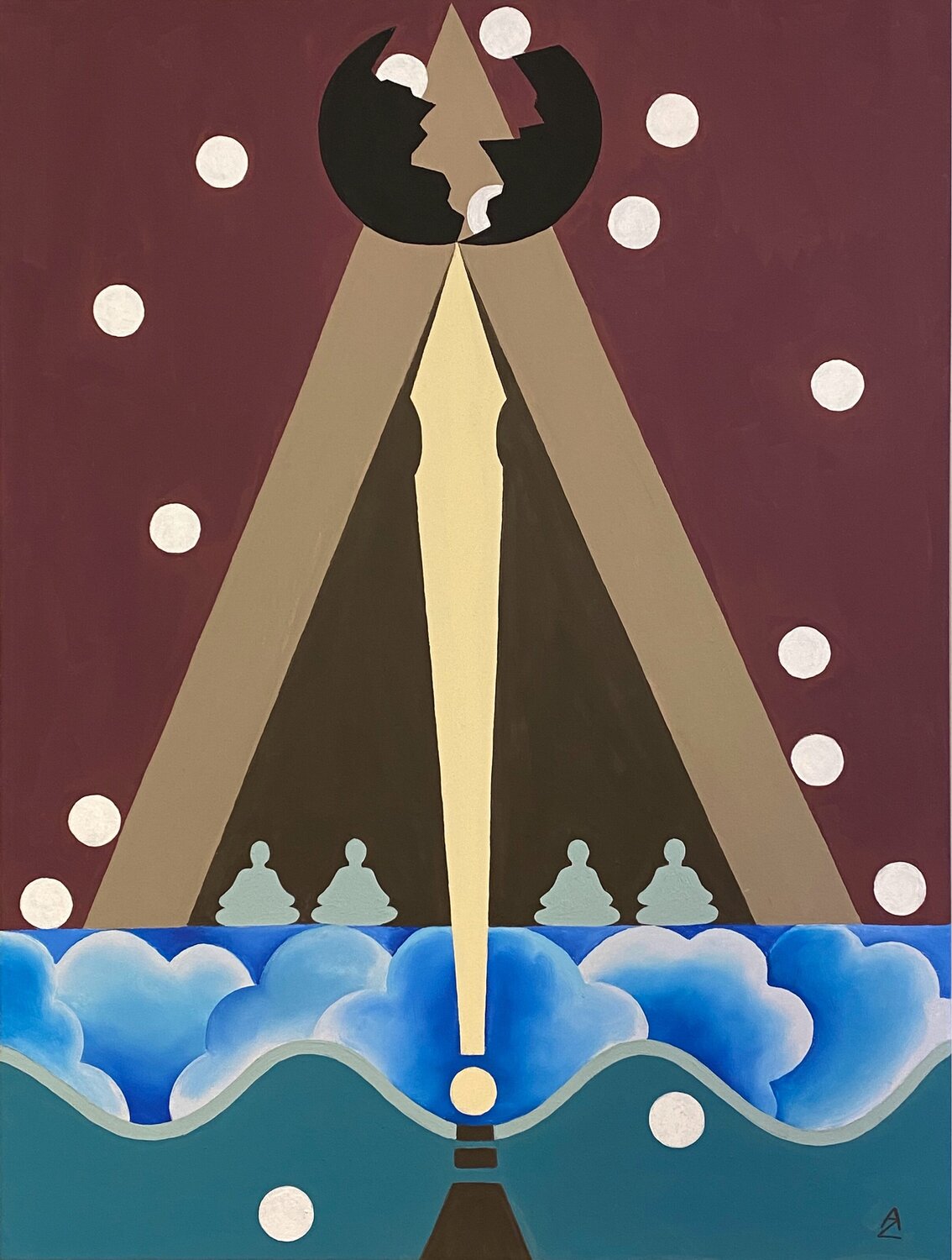 La spada di San Michele Anette Zeltner Original painting for sale