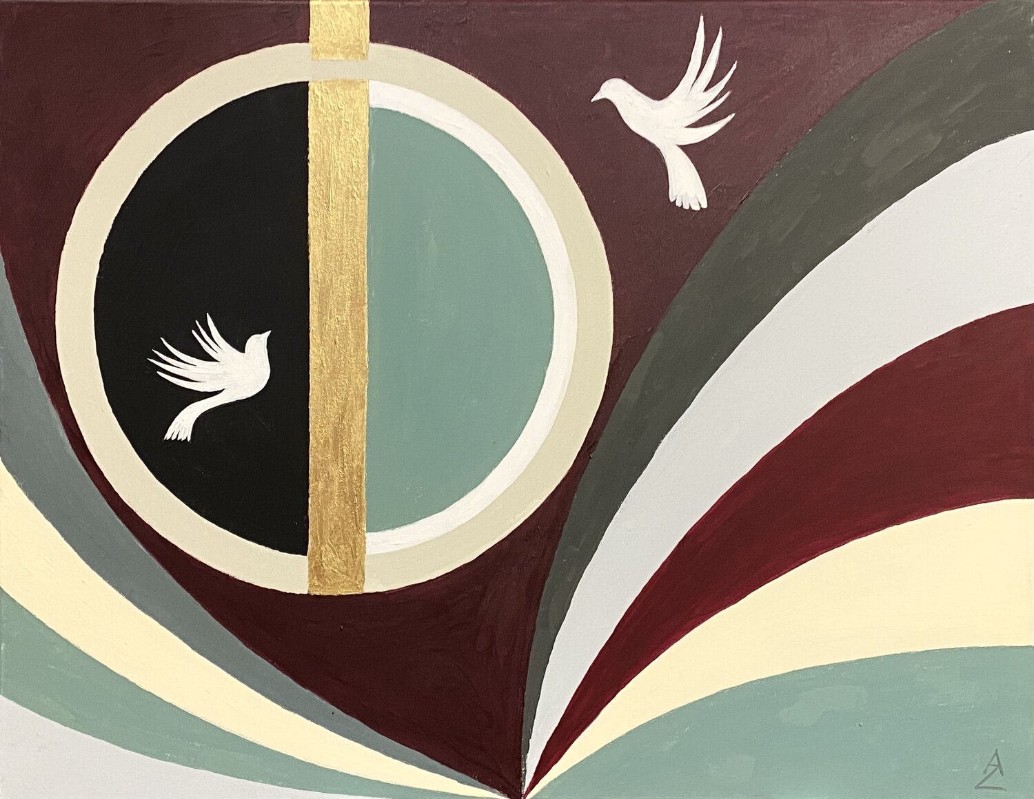 Visitors Anette Zeltner Original painting for sale
