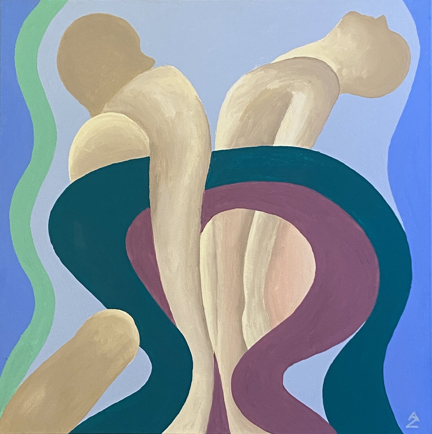 Curve Anette Zeltner Original painting for sale