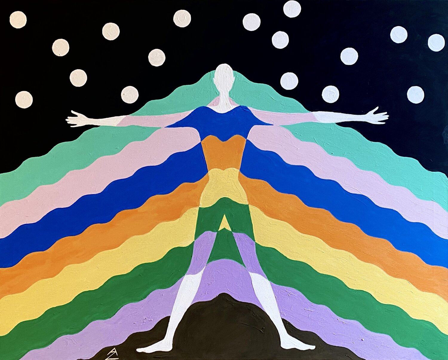 In piedi Anette Zeltner Original painting for sale