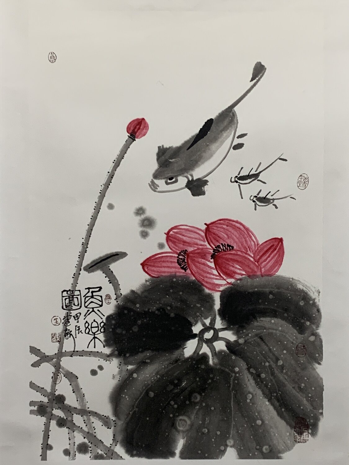 Joyfulness of Fishes Nova Shah Original painting for sale