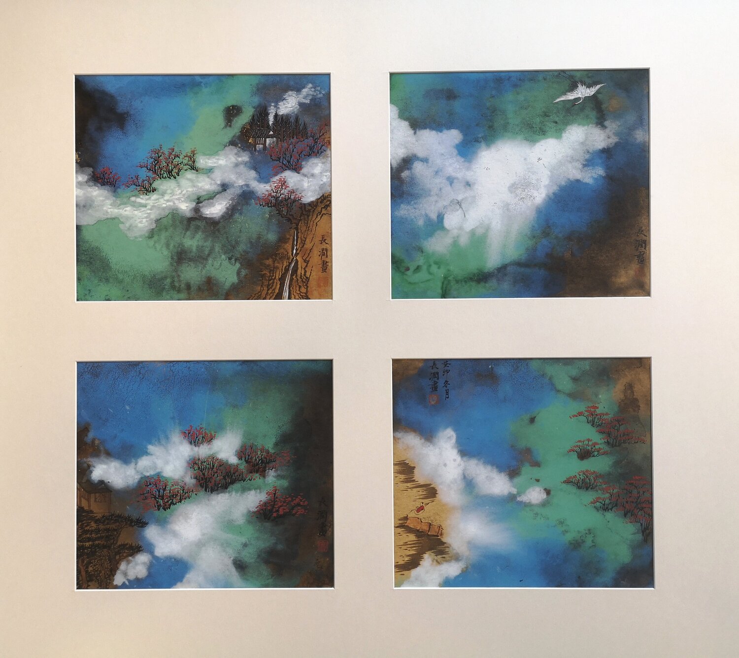Mists and Rosy Clouds Abound Here Nova Shah Original painting for sale