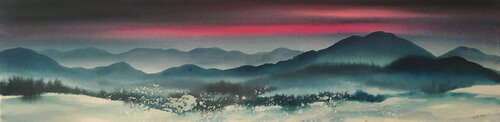 Soir d'hiver dans les Vosges (N°2) by Magalie Ors, Painting for Sale on Select