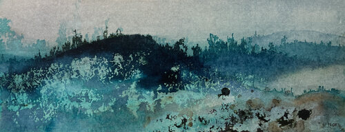 Les collines vertes by Magalie Ors, Painting for Sale on Select
