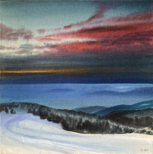 Hiver dans les Vosges by Magalie Ors, Painting for Sale on Select