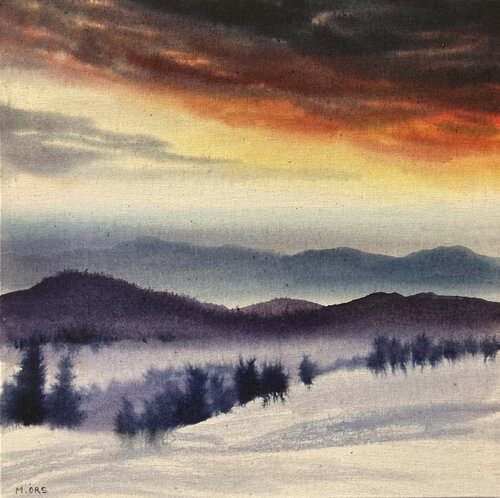 Dernier soleil de décembre by Magalie Ors, Painting for Sale on Select