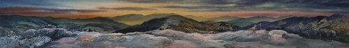Crépuscule d'hiver dans les Vosges von Magalie Ors, Malerei kaufen auf Select