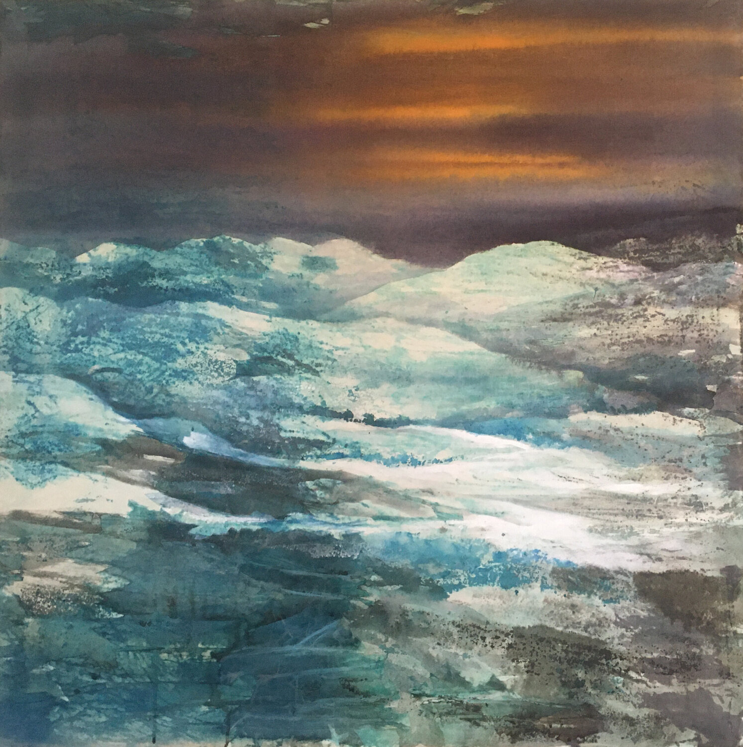 Lumière d'hiver Magalie Ors Original painting for sale