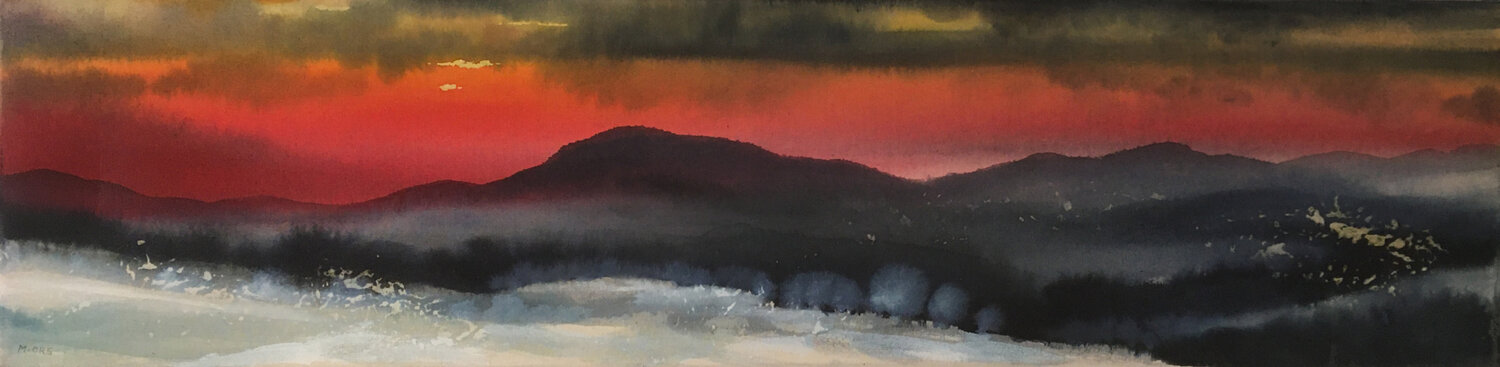 Soir d'hiver dans les Vosges Magalie Ors Original painting for sale