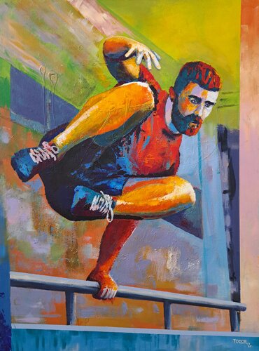 Life is a parkour by Todor Attila Zsolt, Painting for Sale on Select