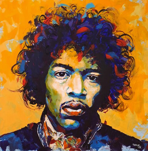 Jimi Hendrix by Todor Attila Zsolt, Painting for Sale on Select