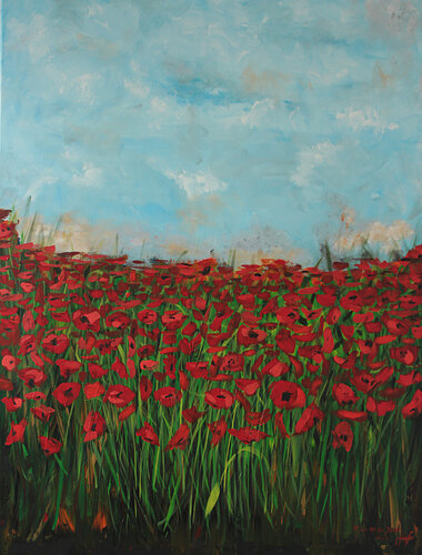 Red poppies by Todor Attila Zsolt, Painting for Sale on Select