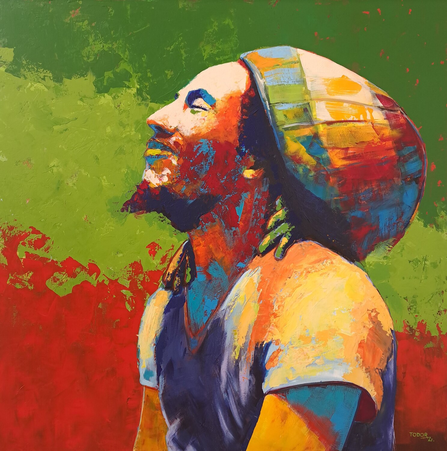 Rastaman Todor Attila Zsolt Original painting for sale