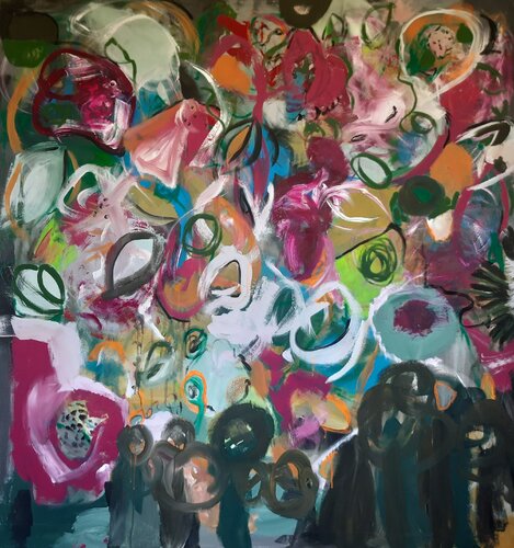 Wurzeln im Farbrausch by susanne kirchschlager, Painting for Sale on Select