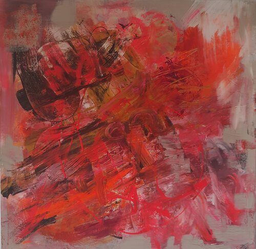 Rote Bewegung by susanne kirchschlager, Painting for Sale on Select