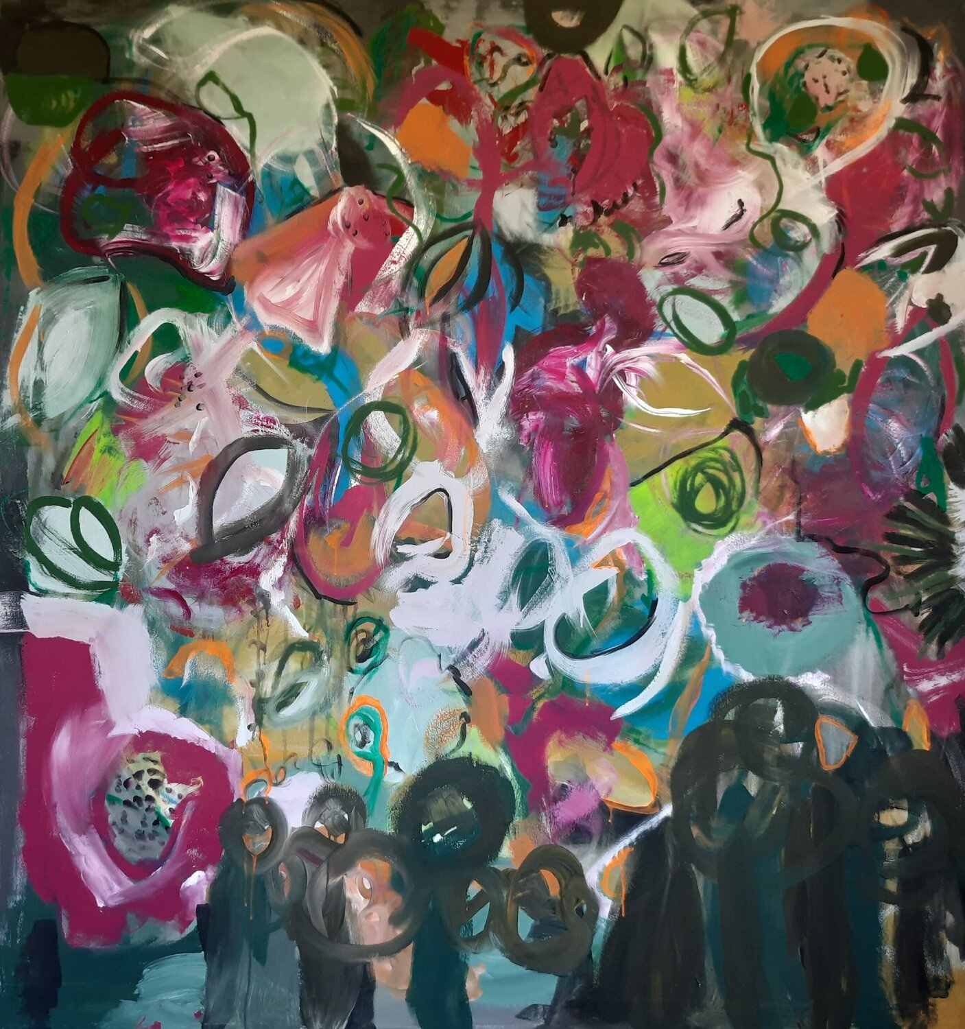 Wurzeln im Farbrausch susanne kirchschlager Original painting for sale