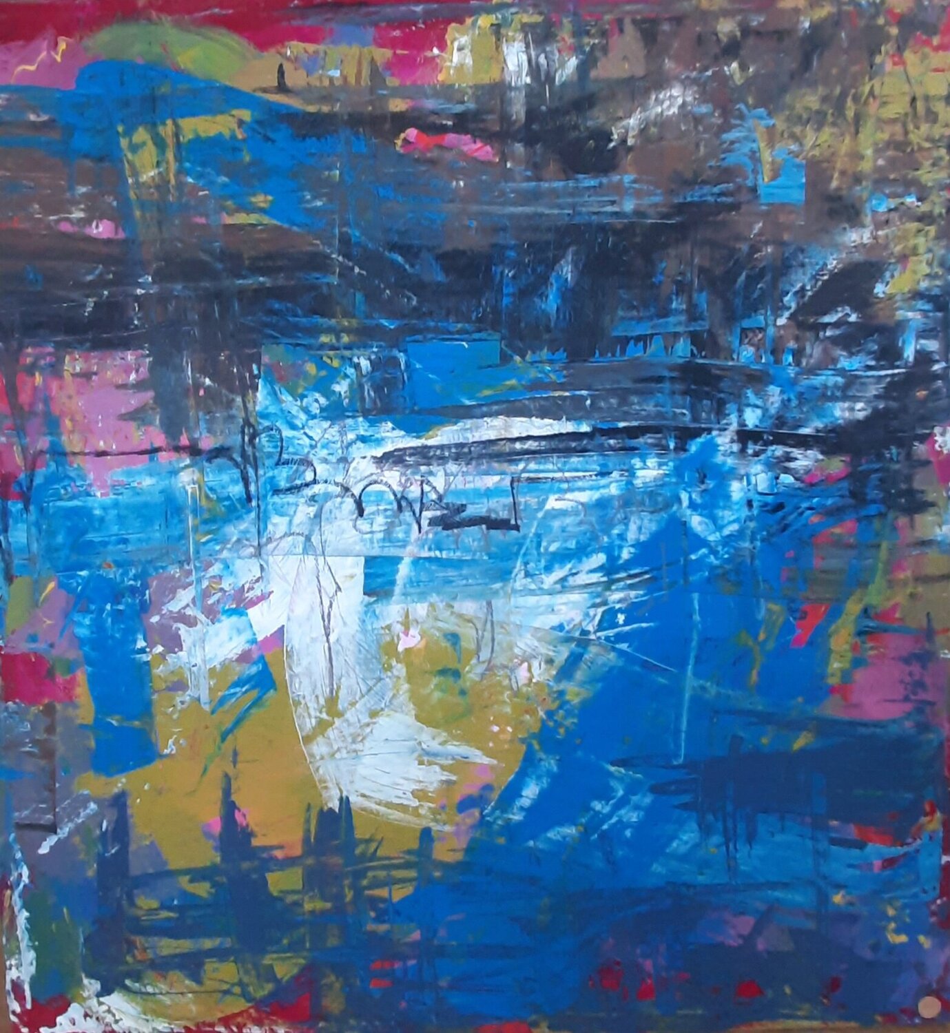 Blauer Sturm susanne kirchschlager Original painting for sale