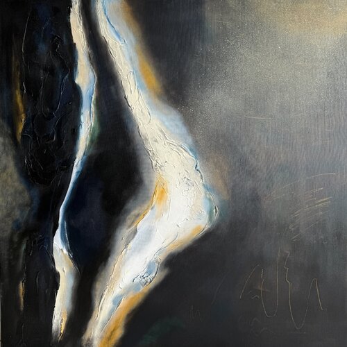 Licht in der Dunkelheit I by Silke Ziegert, Painting for Sale on Select