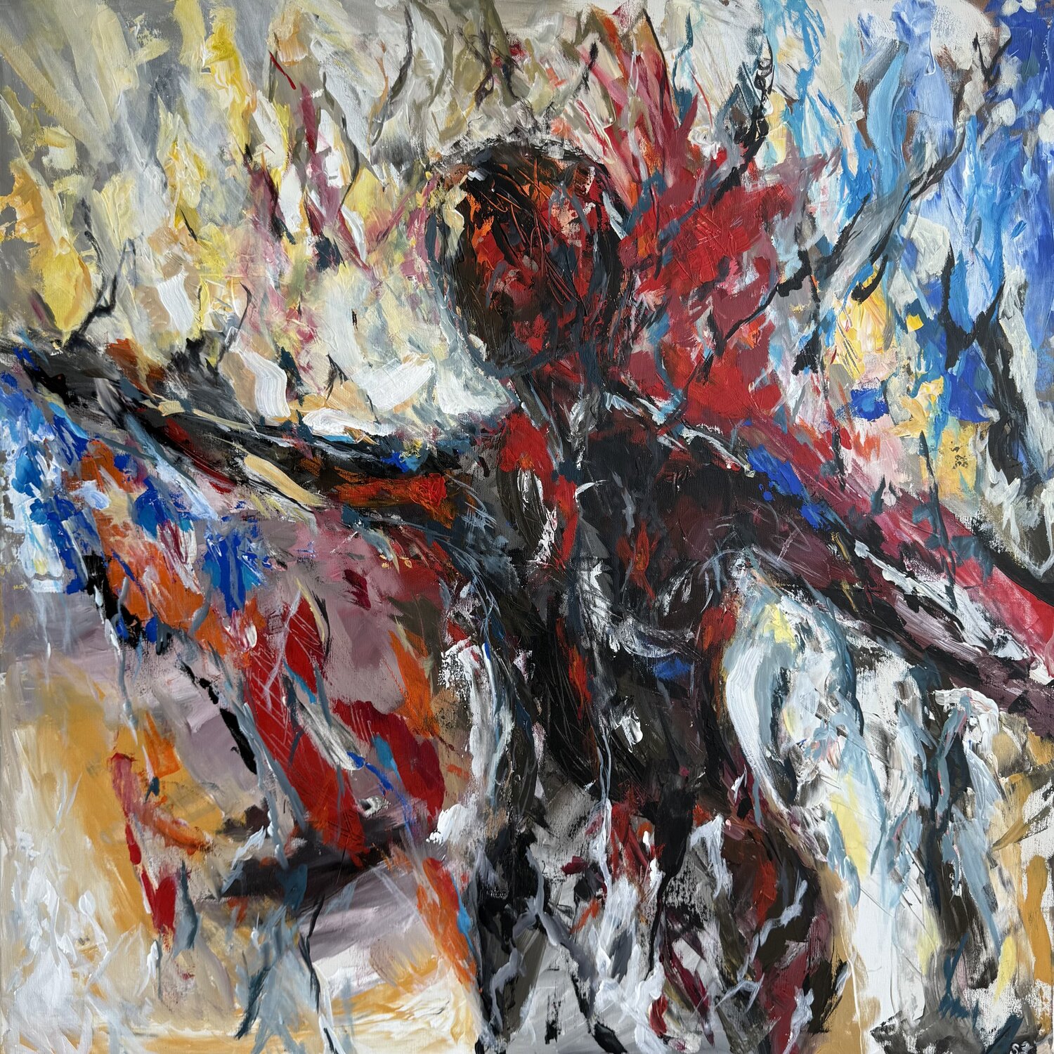 „Die Farben des Menschseins“ Silke Ziegert Original painting for sale