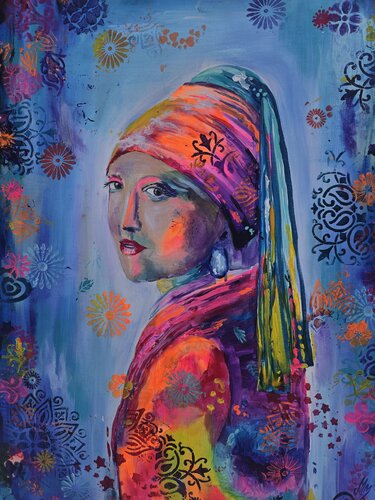 Vermeers Girl by Martina Marten, Painting for Sale on Select