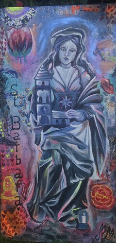 Die Heilige Barbara by Martina Marten, Painting for Sale on Select