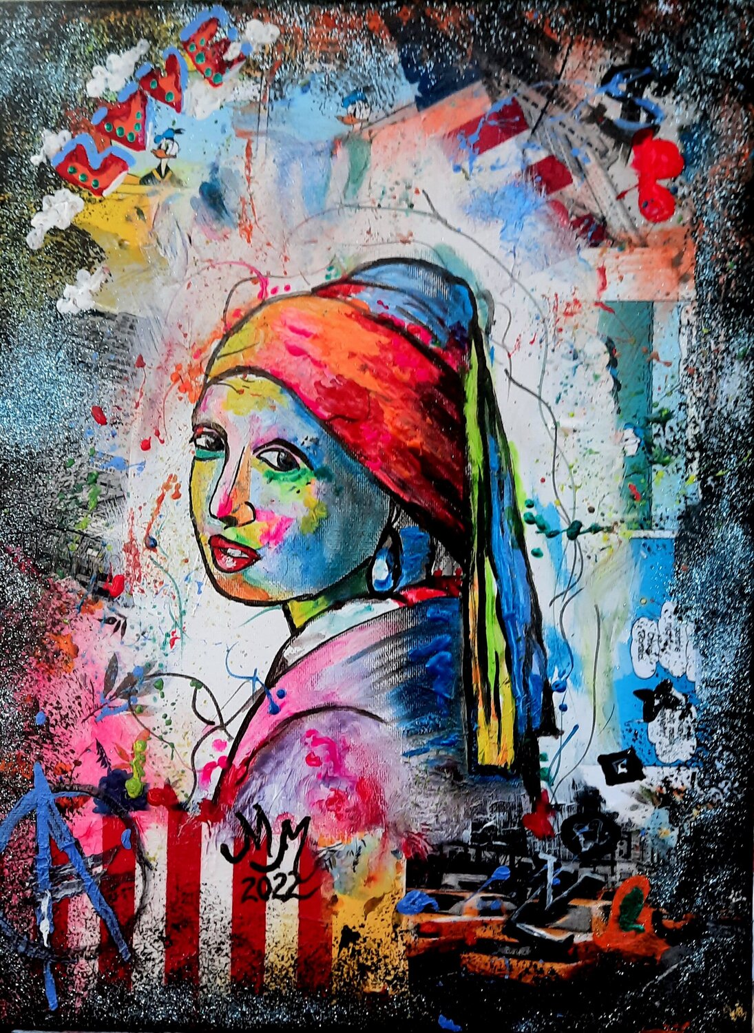 Vermeers Girl Martina Marten Original painting for sale