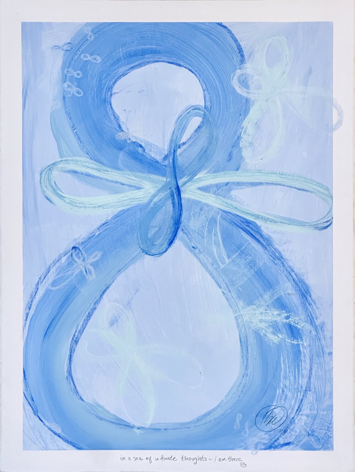 in the sea of infinite thoughts, I am there Karin Edgett Original painting for sale