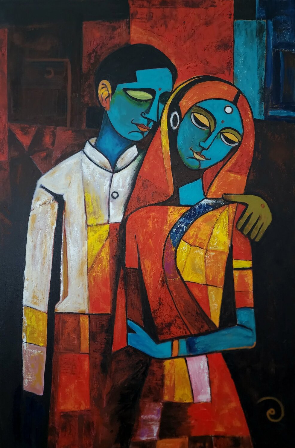 Devotion Manu Fine Art Original painting for sale