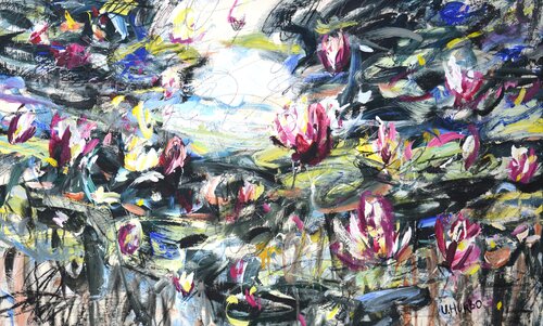 Water lilies 3/ Uladzimir Hurbo by Arts Bound, Painting for Sale on Select